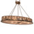 Primitive Pine Oval Inverted Pendant Light