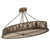 Primitive Pine Oblong Semi Flush Mount Ceiling Light