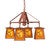 Primitive Pine 4-Light Chandelier
