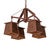 Primitive Pine 4-Light Chandelier