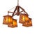 Primitive Pine 4-Light Chandelier