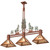 Green Pines 3-Light Island Pendant