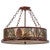 Green Pine Sprigs Semi Flush Mount Ceiling Light