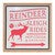 Framed Reindeer Rides Metal Wall Sign