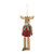 Wooden Moose Dangle Ornaments - Set of 6