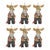 Alpine Adventure Moose on Skis Ornament - Set of 6