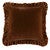 Copper Luxe Velvet Ruffled Square Euro Sham