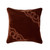 Copper Luxe Velvet Boot Stitch Square Pillow