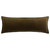 Leafy Green Velvet Long Lumbar Pillow