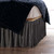 Azure Gray Velvet Bedskirt - King