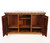 Barnwood 2 Door Console with Tree Carving and Nailheads