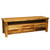 Barnwood 3 Drawer TV Stand with Tree Carving