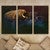 Bison Mist Triptych Wall Hanging