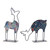 Holiday Deer Iron Figurines - Set of 2