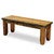 Barnwood Azul Table & Chairs with Bench and Nailheads - 6 pcs