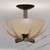 Cast Antler Semi-Flush Ceiling Light - 12 Inch