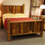 Barnwood Bed with Tree Carvings - Queen
