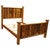 Barnwood Bed with Tree Carvings - Twin