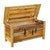 Barnwood Blanket Chest with Tree Carving - 48 Inch