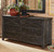 Barnwood Double X 6 Drawer Dresser
