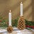 Golden Pinecone Candle Holder - Small - Set of 2