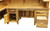 Barnwood Executive Desk with Left Return & Nailheads