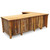 Barnwood Executive Desk with Left Return & Nailheads