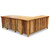 Barnwood Executive Desk with Left Return & Nailheads