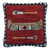 Canoe Trip Hooked Pillow with Poly Insert