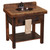 Barnwood Open Vanity with Towel Bar