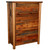 Barnwood Round Leg 5 Drawer Chest