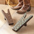 Floral Tan Tooled Leather Boot Jack