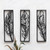 Abstract Feather Wood Wall Art - 3 - CLEARANCE