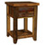Barnwood Straight Leg 1 Drawer Nightstand with Shelf