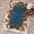 Horseshoe & Cowhide Denim Blue Rug - 2 x 8