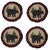 Bear Silhouette Braided Coasters - Set of 4