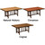 Hickory Rectangle Log Dining Table - 6 Foot