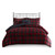 Red Plaid Sherpa Comforter Set - Full/Queen