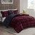 Red Plaid Sherpa Comforter Set - King