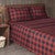Red Plaid Flannel Sheet Set - King