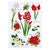 Christmas Flowers Kitchen Towels - Set of 4