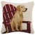 Rustic Retriever Hooked Pillow