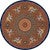 Battle Records Brown Rug - 8 Ft. Round