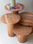 Flame Acacia Accent Tables - Set of 4 - OUT OF STOCK UNTIL 07/23/2025