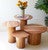 Flame Acacia Accent Tables - Set of 4 - OUT OF STOCK UNTIL 07/23/2025