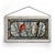 Snow Cardinal Stained Glass Art with White Frame