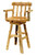 Log Barstool with Arms - 30 Inch