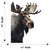 Majestic Moose Peeking Tree Metal Art