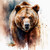 Watercolor Bear Pallet Wall Hanging