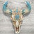 Turquoise Tribal Bison Skull Wall Hanging